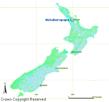 Map showing Motuhoropapa