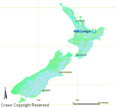 Map showing Hokianga