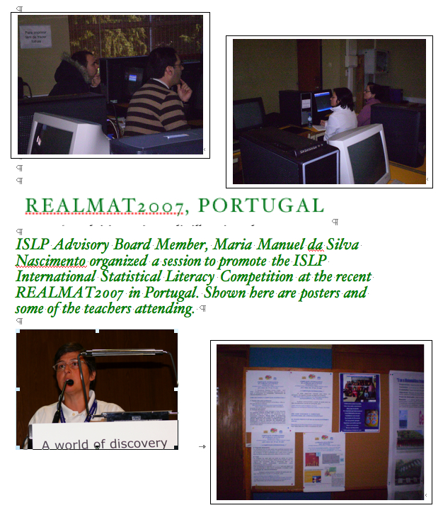  The Local organizers promote the ISLP International Statistical Literacy Competition in Portugal 