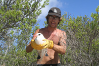 James Russell with red-tail