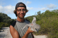 James Russell and Red-tailed tropic bird