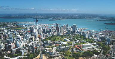 Aerial view of Auckland City