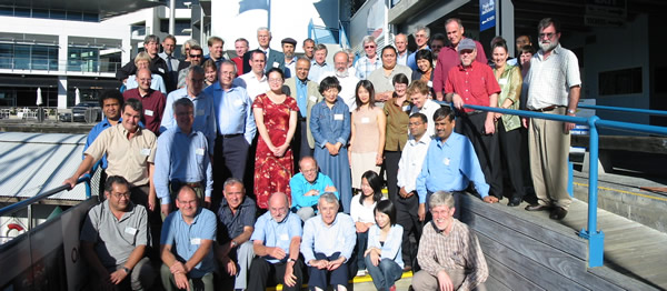 Attendees on the steps outside the Maritime Museum