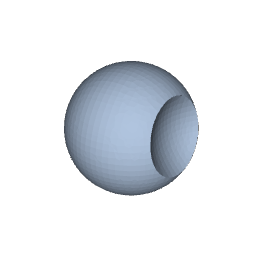 several high-resolution spheres arranged in a circle reduced by subtraction