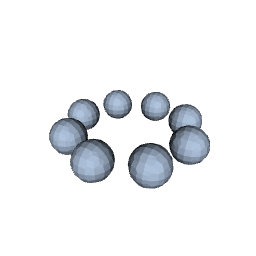 several spheres arranged in a circle