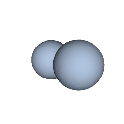 two spheres that overlap