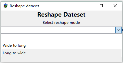 reshape dataset
