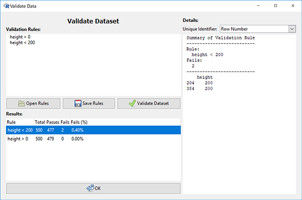 Validate dataset